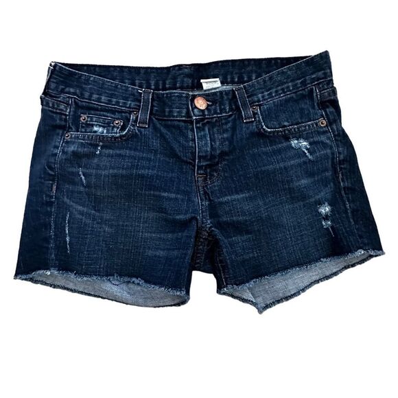 J. crew ~ Distressed Denim Shorts ~ size 26 ~ 3” inseam ~ 5 pocket - Picture 1 of 12